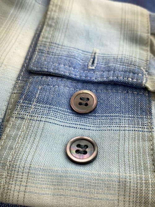 その他ブランド 長袖シャツ 80-90s 長袖シャツ S BLU オンブレCK usa製