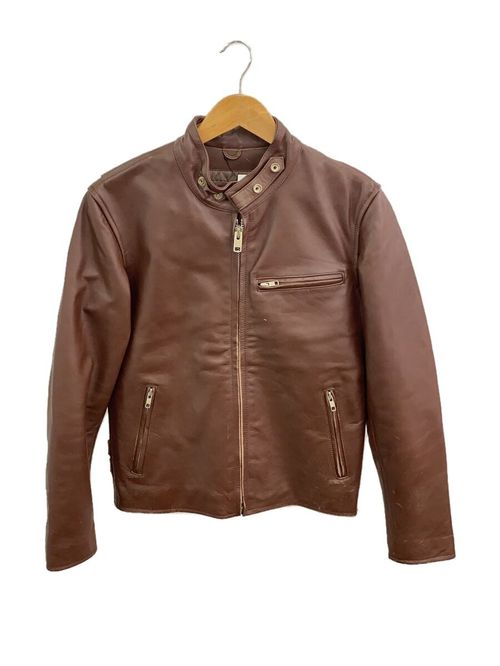 Horn Works シングルライダースジャケット Mサイズ Horn Works 本革 シングルライダースジャケット メンズ ホーン