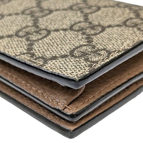 【GUCCI】GG カードケース ウォレット GG Emblem zip card case in beige and dark brown fabric | GUCCI® US