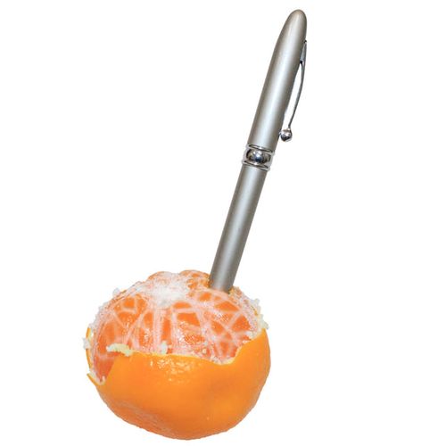 むきかけみかんLペン立て 食品サンプル かわいい おもしろ雑貨 誕生日