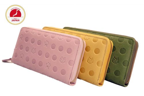 猫と肉球がとっても可愛い牛革がま口長財布・日本製 | 47storey