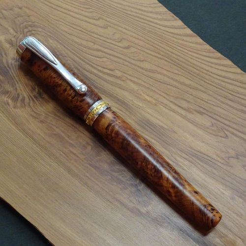 木製ペン 万年筆 レトロドームタイプ 黒檀 コクタン 紫檀 黒柿