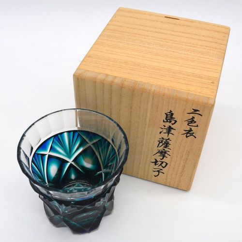 薩摩切子 時代物 高杯揃 ペア 共箱 復元 薩摩切子 色被せガラス 切子盃 共布 共箱 - メルカリ