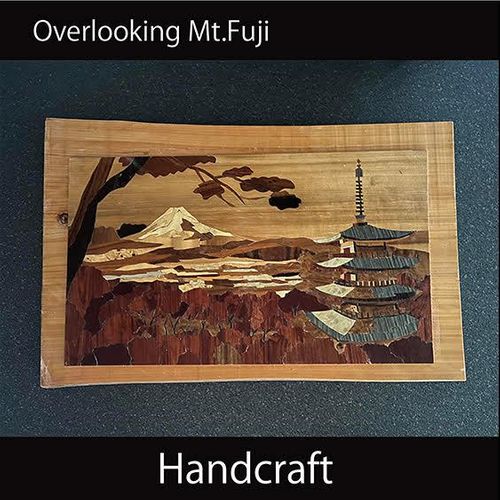 富士山　金属彫刻　Mt.Fuji Japanese Mt.Fuji Metal Engraving Wall Art Red Mountain Cloud