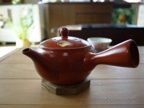 急須 深蒸し煎茶対応「朱泥花2.5合帯網急須」 | - Buyee 통신 판매