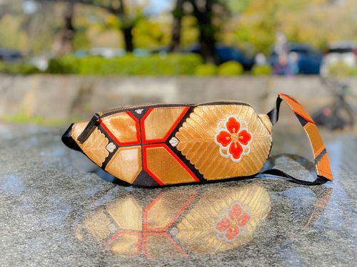 辻が花のボディバッグ 着物リメイク 辻ヶ花 着物シルク帯リメイク