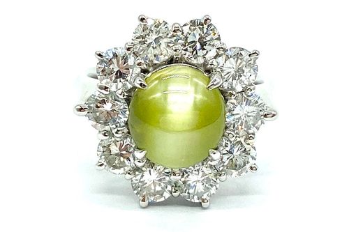 Chrysoberyl Cat's Eye Pt900クリソベリルキャッツアイ