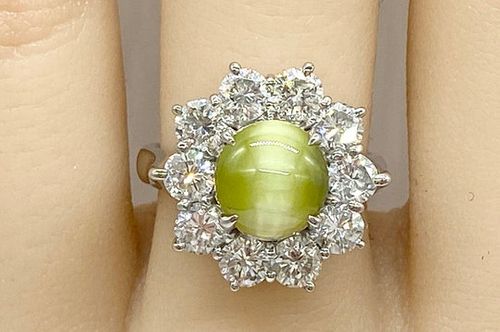 Chrysoberyl Cat's Eye Pt900クリソベリルキャッツアイ