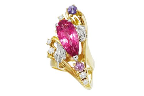 の*ぃ様 美品☆SUWA☆K18YG☆絶品ルビー0.42+ダイヤ0.22リング の*ぃ様 美品☆SUWA☆K18YG☆絶品ルビー0.42+ダイヤ0.22リング
