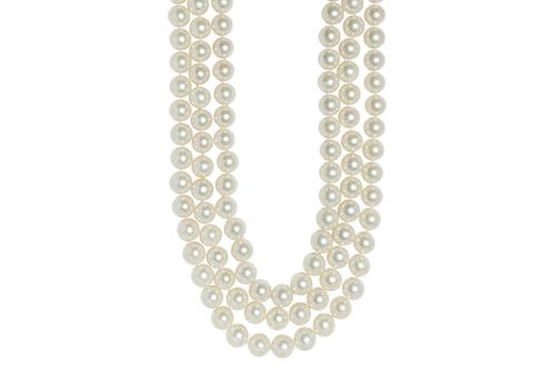 当店だけの限定モデル Akoya Pearl K14WGアコヤパール ダイヤモンド3連ネックレス その他
