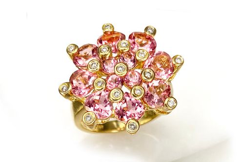 ピンクトルマリン K18リング 【公式通販】