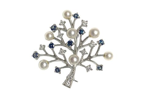 MIKIMOTO【ミキモト】 K18WGアコヤパール アレキサンドライト