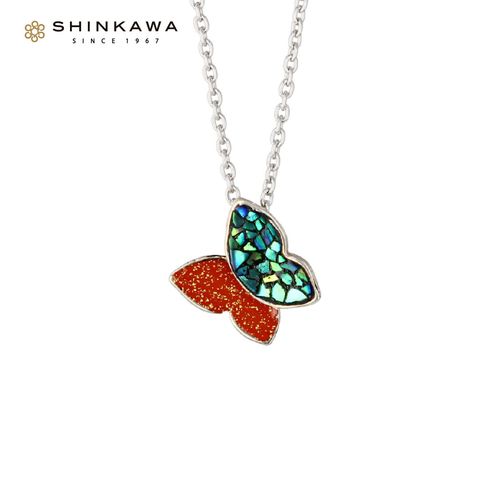 【希少・完売品】生みたて卵屋 4大精霊の護符：シルフ 天然貝彫刻ペンダント お多福真珠 平家の蝶 SV925赤蒔絵 緑青螺鈿ペンダント | 47storey