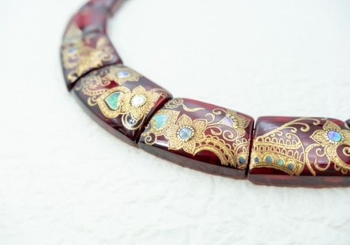 Ammolite K18アンモライト ダイヤモンドペントップ兼ブローチ