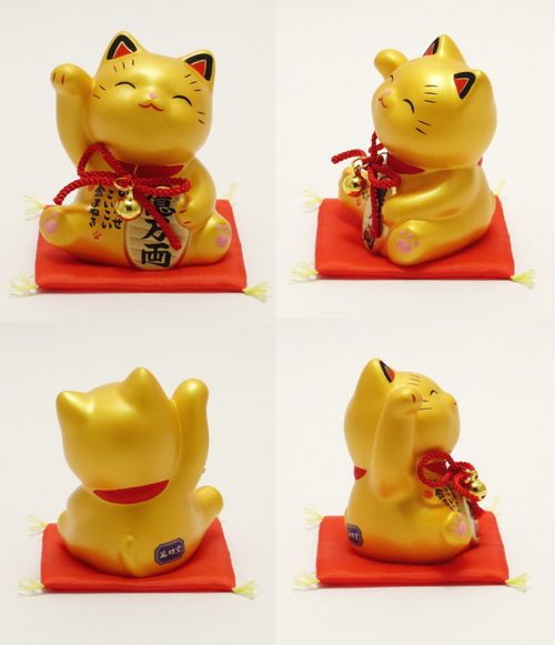 お金招き猫 金 】金運 アップ 開店祝い 周年祝い お店 プレゼント 猫