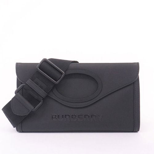 美品】バーバリー ロゴプリント フォールドオーバー クロスボディ