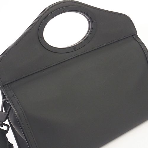 美品】バーバリー ロゴプリント フォールドオーバー クロスボディ