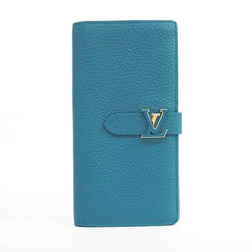 美品　ルイヴィトン　ヴェルティカル　ウォレット　カプシーヌ　二つ折り財布　黒 LOUIS VUITTON ルイヴィトン 財布 レディース 二つ折り財布