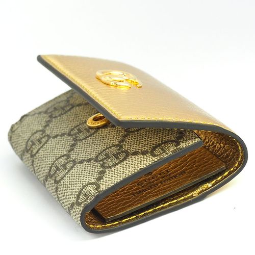 gucci gg マーモント　キーケース グッチ ダブルG キーケース メタリック GGマーモント 【キーホルダー