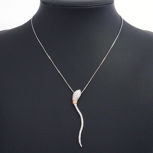ダミアーニ スネーク メレ付き ネックレス K18WG ダイヤモンド ダミアーニ スネーク メレ付き ネックレス K18WG ダイヤモンド
