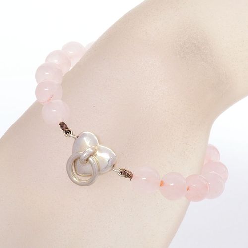 ティファニー ドアノッカー ハート シルバー925 ローズクォーツ