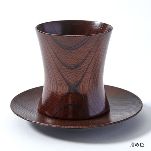 江戸漆器 拭き漆塗り メタリックカラー カップ＆ソーサー / Edo