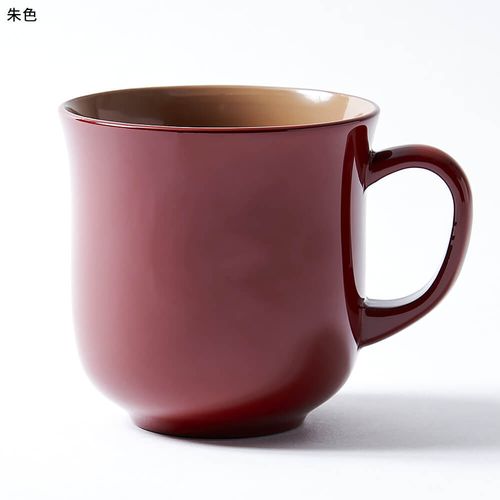 江戸漆器 本漆塗りマグカップ 朱色 溜め色 / Edo lacquerware