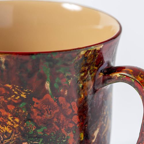 江戸漆器 本漆塗りマグカップ 黒螺鈿 白螺鈿 色漆研ぎ出し / Edo