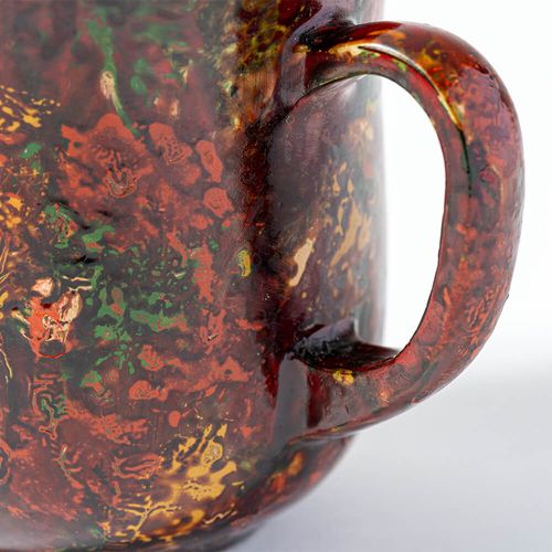 江戸漆器 本漆塗りマグカップ 黒螺鈿 白螺鈿 色漆研ぎ出し / Edo