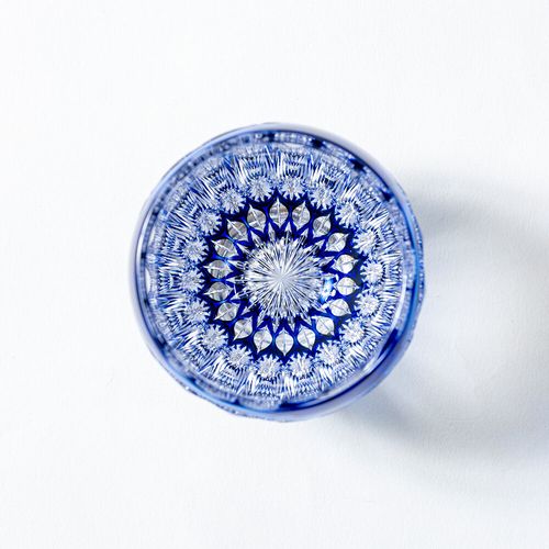 ✨未使用✨硝子工芸品 琉球ビードロ硝子 食器 2個(ペア) セット ガラス食器 桐箱入り ギフト 伝統工芸品 東亜硝子工芸 江戸切子