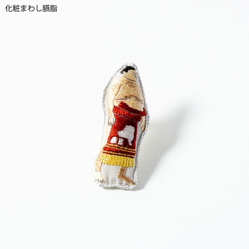 江戸刺繍 江戸刺繍の相撲ピンバッジ / Edo Embroidery Sumo Pin Badge