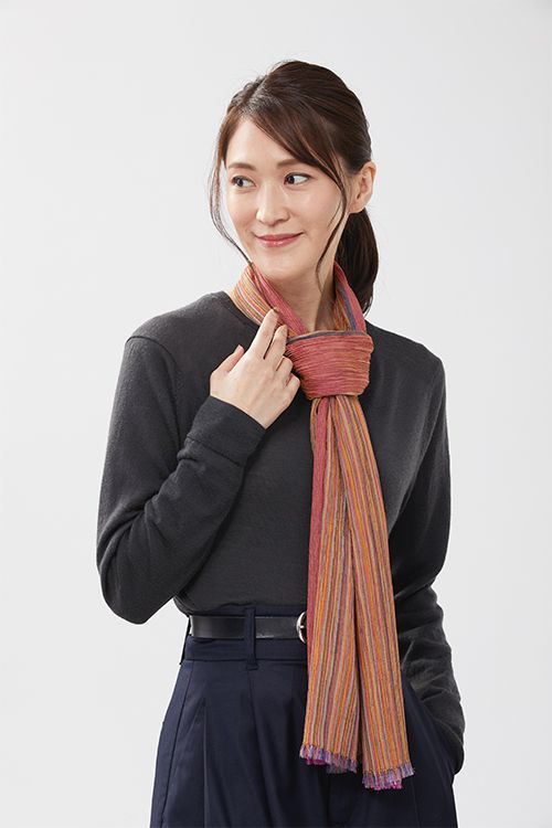 hikariful ショール カラフル シルク楊柳 女性 ギフト