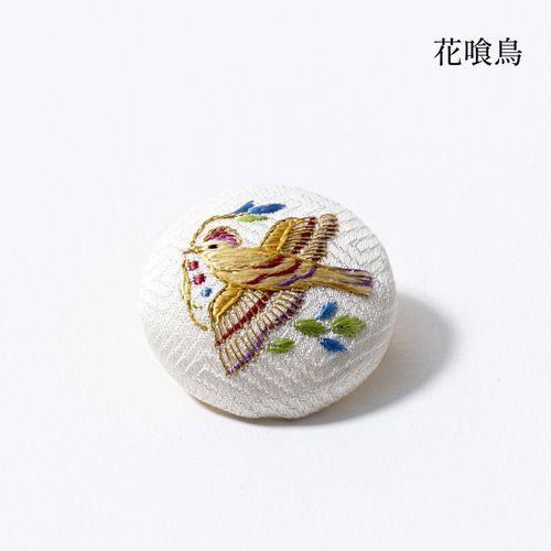 江戸刺繍 ブローチ 華紋 / Edo Embroidery Brooch Kamon | 小粋屋東京