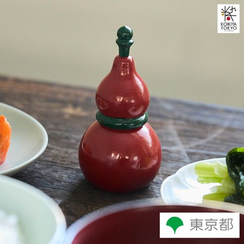 ひょうたん形七味入れ 大 江戸漆器 漆芸中島 / Edo Shikki Gourd