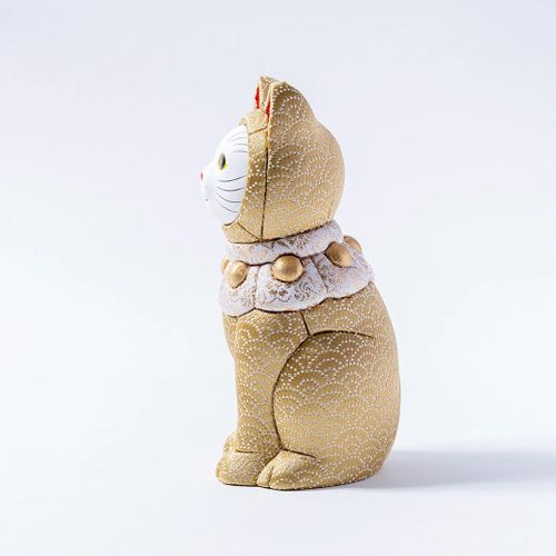 福招き猫 江戸木目込み人形 金襴 株式会社一秀 / Lucky Cat Edo