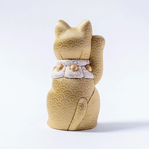 福招き猫 江戸木目込み人形 金襴 株式会社一秀 / Lucky Cat Edo