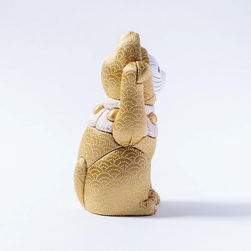 福招き猫 江戸木目込み人形 金襴 株式会社一秀 / Lucky Cat Edo