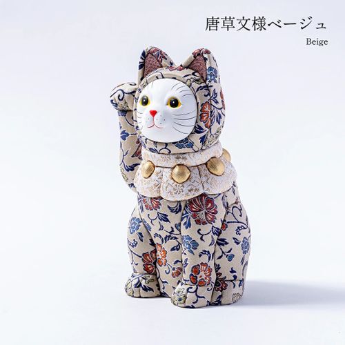 福招き猫 江戸木目込み人形 唐草模様 株式会社一秀 / Lucky Cat Edo