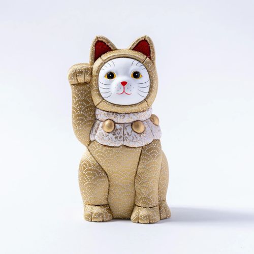 福招き猫 江戸木目込み人形 唐草模様 株式会社一秀 / Lucky Cat Edo