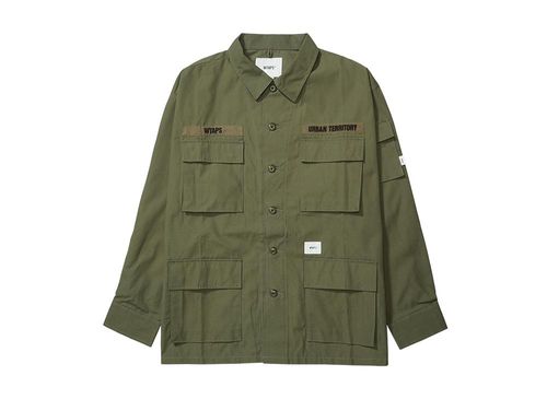 【オリーブ/S】WTAPS 21SS JUNGLE02/ LS/COTTON. ダブルタップス ジャングル 02 L/S コットン リップストップ