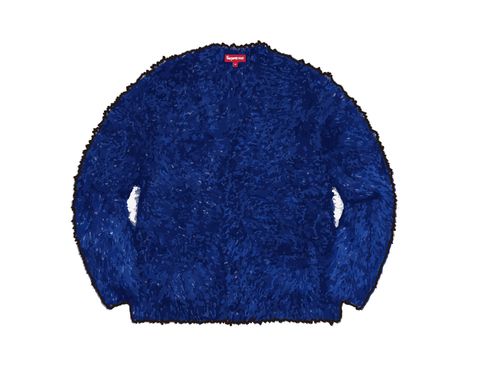Supreme スパークルカーディガン 青 シュプリーム スパークル カーディガン 