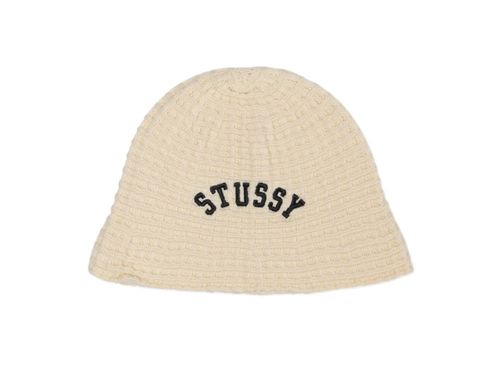 Stussy ホワイトニット バケットハット Stussy ホワイトニット バケットハット