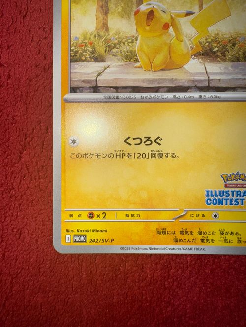 ポケモンカード　ピカチュウ 242/SV-P イラストコンテスト2024 プロモ ピカチュウ イラストコンテスト2024 プロモカード 242/SV-P