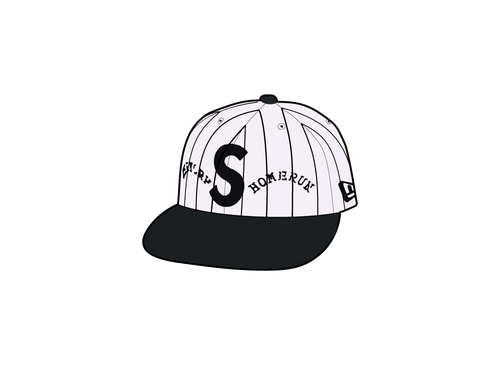 応援グッズ Supreme x run S Logo New Era \"Stripe シュプリーム x ホームラン エス ロゴ ニューエラ 