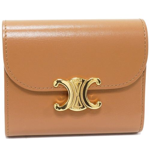 【✨美品✨】セリーヌ トリオンフ スモールフラップウォレット 折り財布 ペブル CELINE・セリーヌ トリオンフ スモール フラップ ウォレット