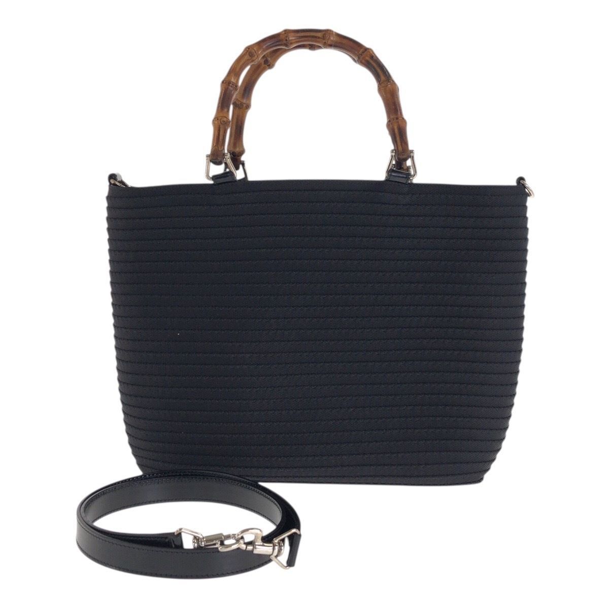 Gucci Bamboo Canvas Enamel 2-way Bag Shoulder Pochette Color Unspecified Used