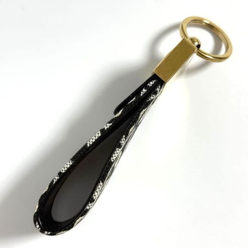 Louis Vuitton キーリング ブラックレザー Louis Vuitton・ルイヴィトン シンス1854 レザー キーホルダー
