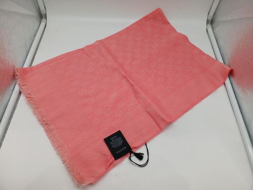 GUCCI GG柄ストール ピンク | - Online Temsilcili Alışveriş Hizmeti