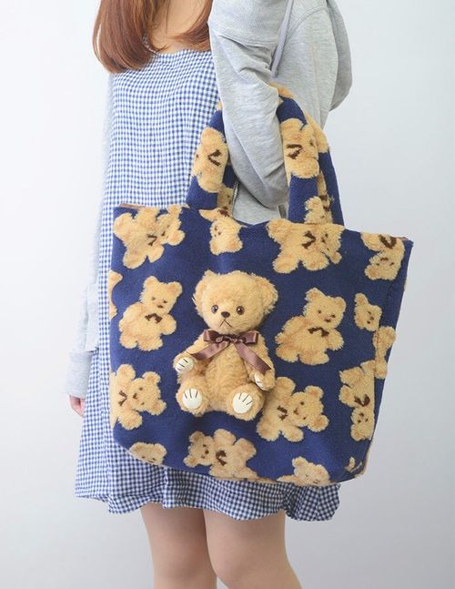 【最終値下げ】Zaza Bear バッグ Zaza Bear】テディベアトート/ネイビー | Village Vanguard Online