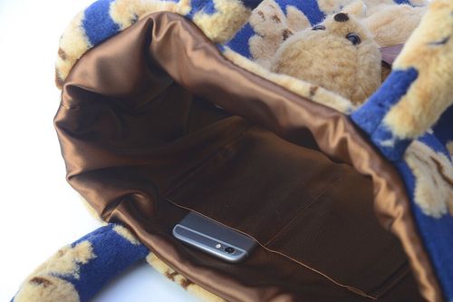 Zaza Bear】テディベアトート/ネイビー | Village Vanguard